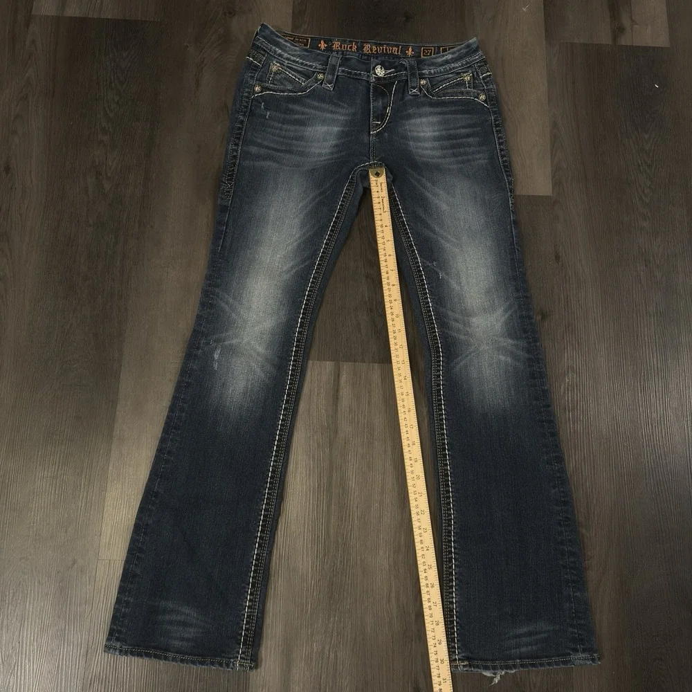 Rock Revival Jeans Leah Womens Size 27 Boot Cut Rodeo Western Wear - Picture 8 of 8